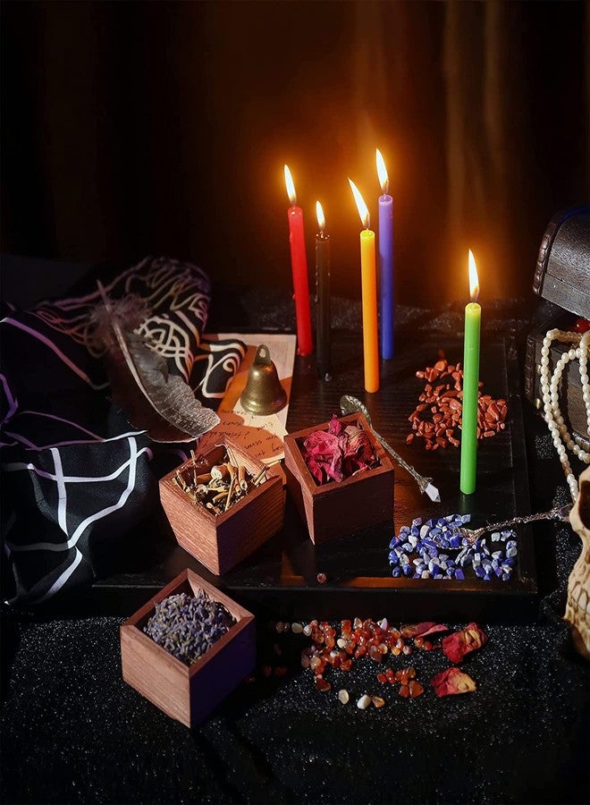 IRmm Witchcraft Supplies Kit, 85 PCS Wiccan Supplies and Tools, Include Dried Herbs, Crystal Jars, Colored Candles and Parchments, for Beginners Witches Pagan Altar Decor - Image 4